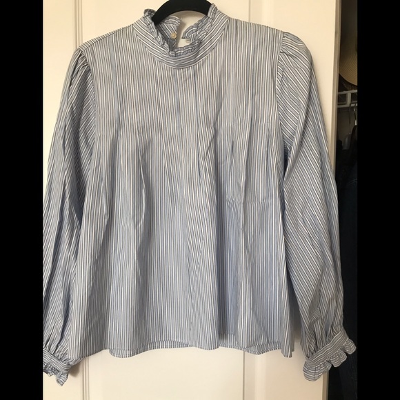Cotton Striped Blouse - Picture 1 of 5